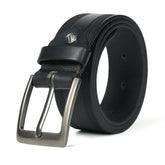Classic Black Leather Belt for Men – 40mm Textured | Genuine Leather for Everyday Style