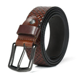 Men’s Brown Leather Belt – 40mm | Textured & Timeless Style