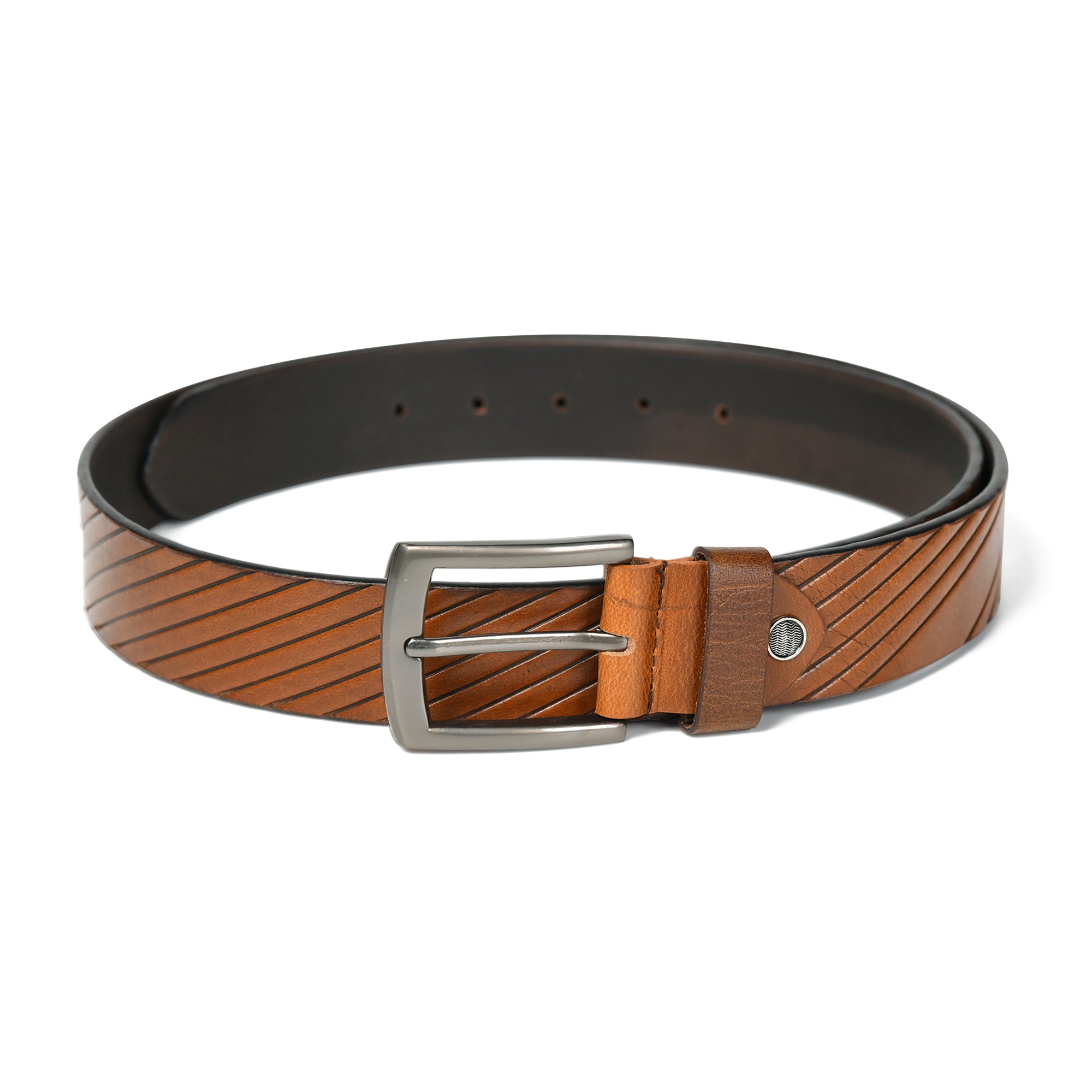 Men’s Tan Leather Belt – Genuine Leather | 40mm Width