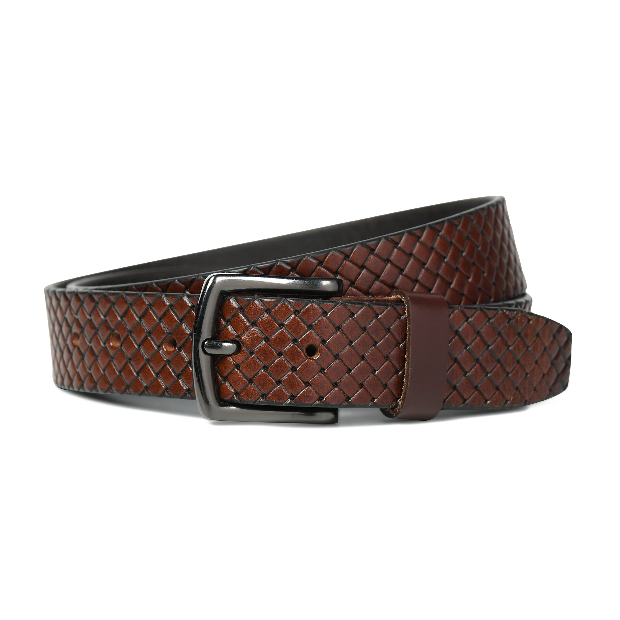Men’s Brown Leather Belt – 40mm | Textured & Timeless Style