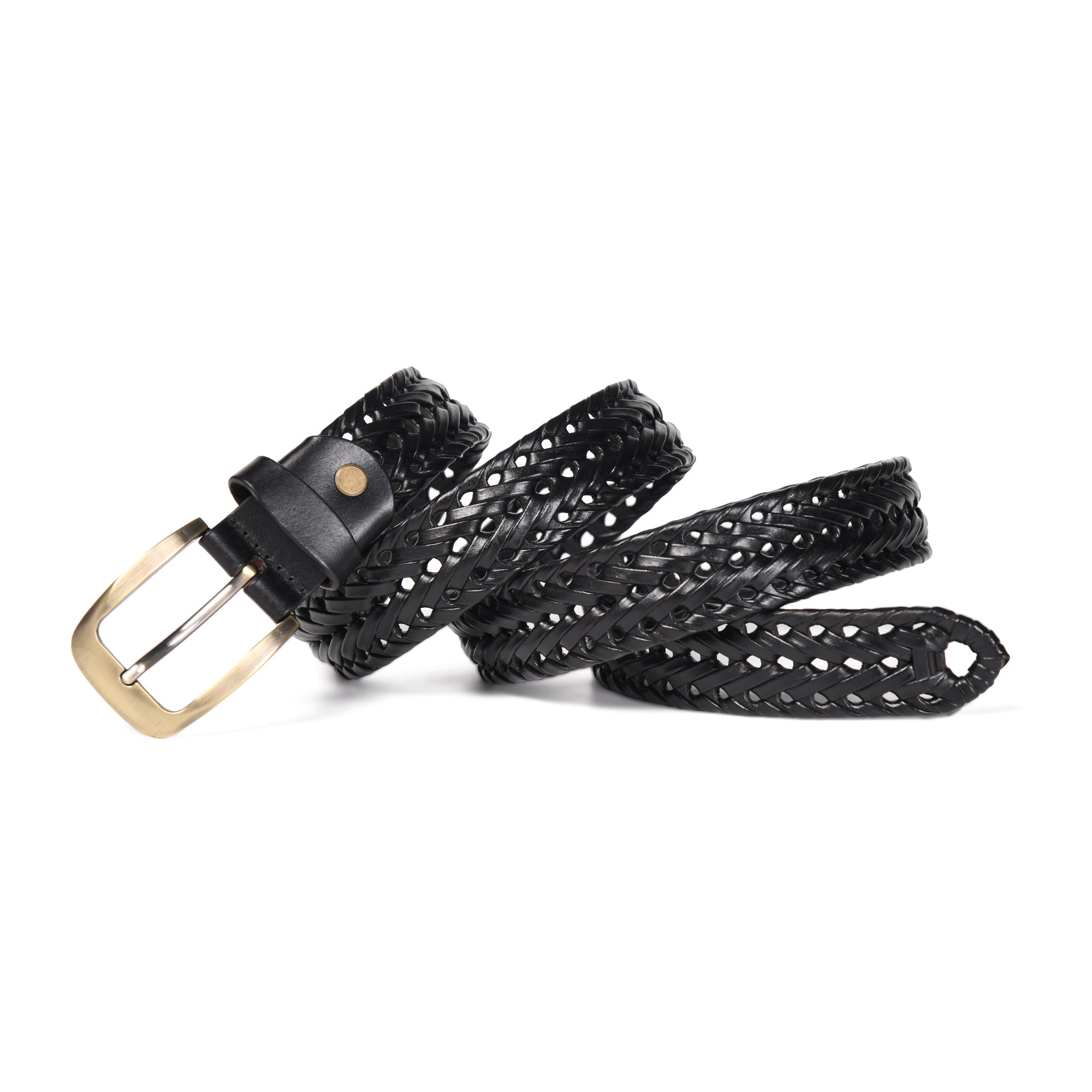Men’s Braided Leather Belt – Genuine Leather, Adjustable, Stylish & Durable - FANTASTIX