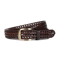 Men’s Braided Leather Belt – Genuine Leather, Adjustable, Stylish & Durable - FANTASTIX