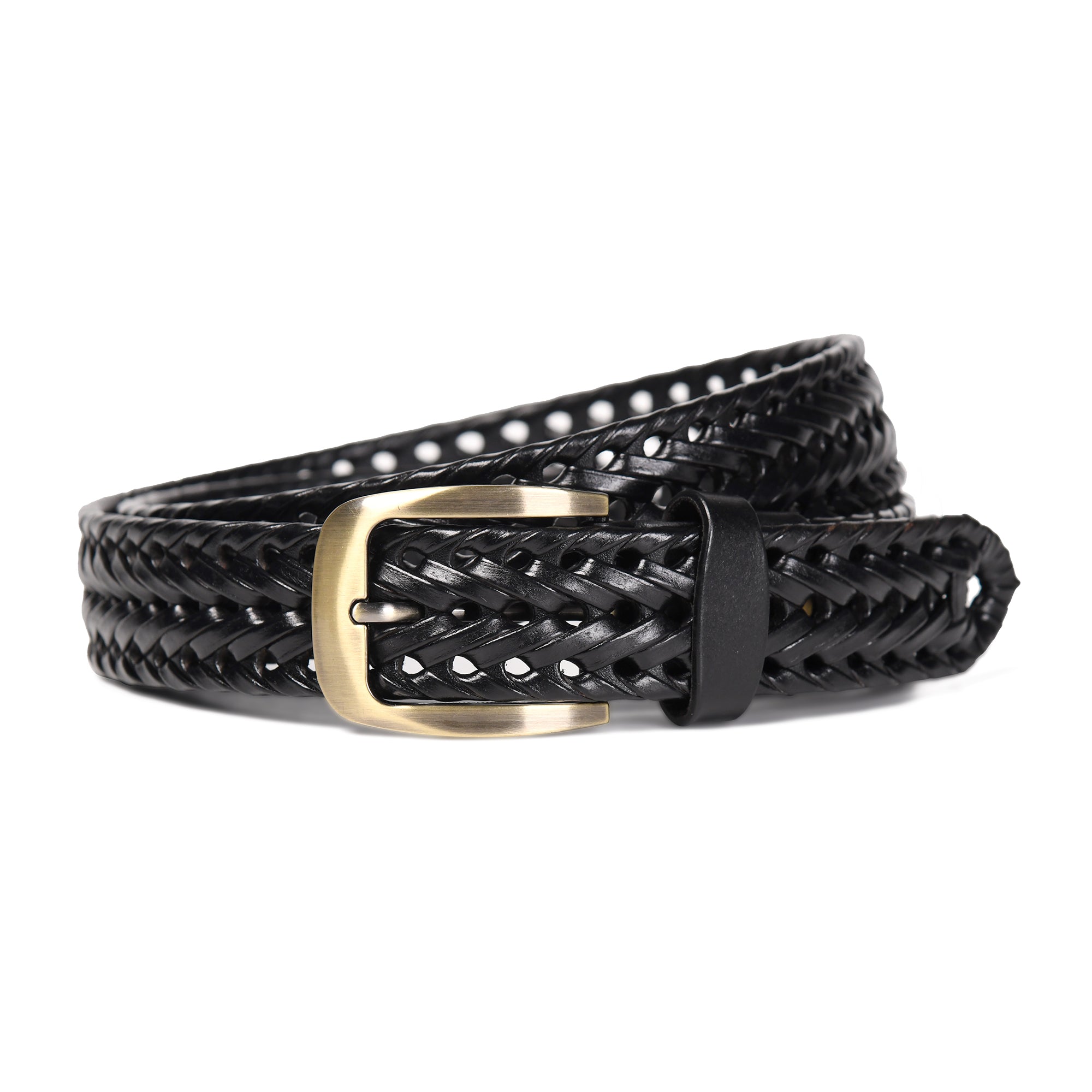 Men’s Braided Leather Belt – Genuine Leather, Adjustable, Stylish & Durable - FANTASTIX