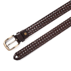 Men’s Braided Leather Belt – Genuine Leather, Adjustable, Stylish & Durable - FANTASTIX