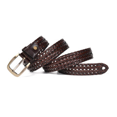 Men’s Braided Leather Belt – Genuine Leather, Adjustable, Stylish & Durable - FANTASTIX