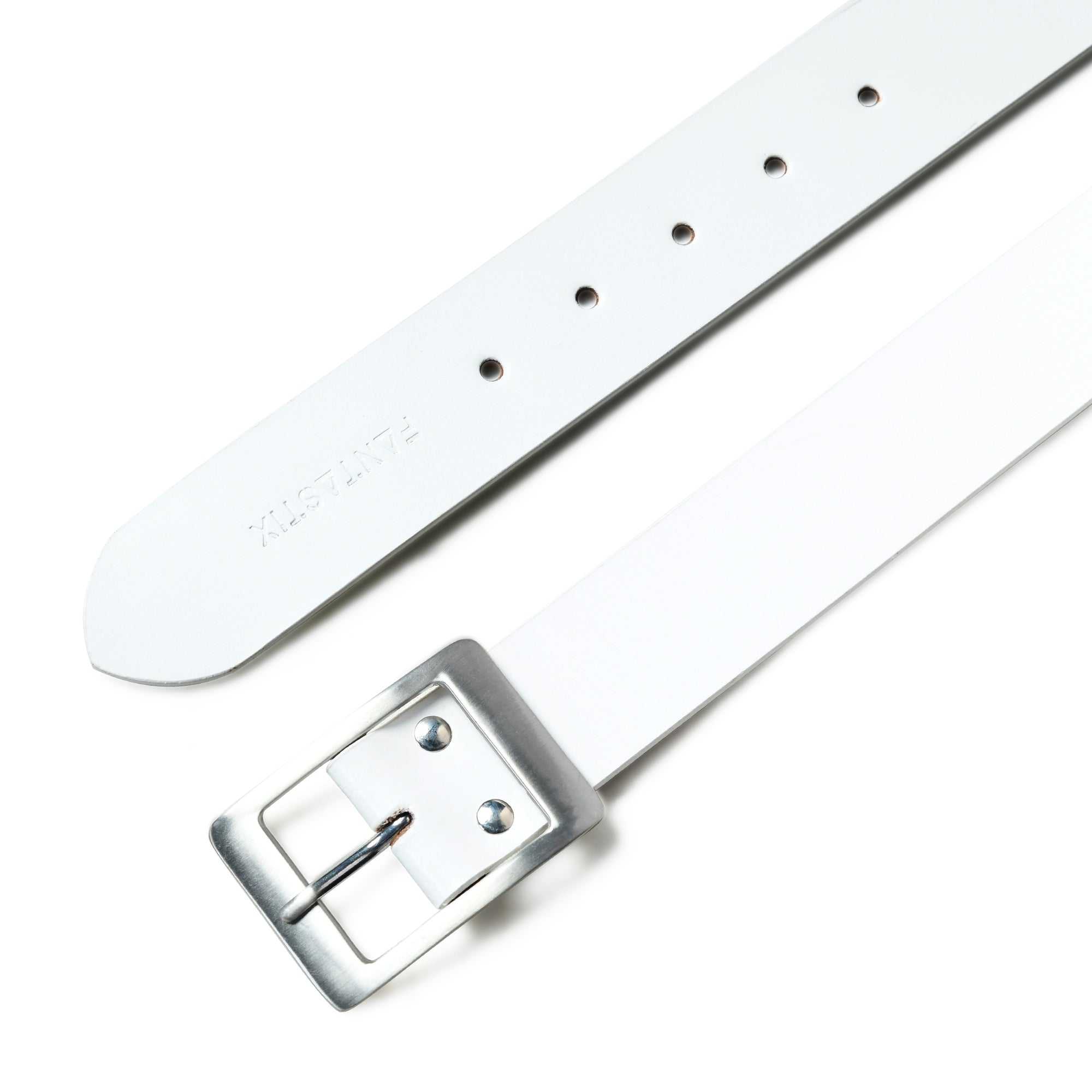White Leather belt for men 35mm Wide Dress Belt – Classic & Durable - FANTASTIX