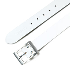 White Leather belt for men 35mm Wide Dress Belt – Classic & Durable - FANTASTIX
