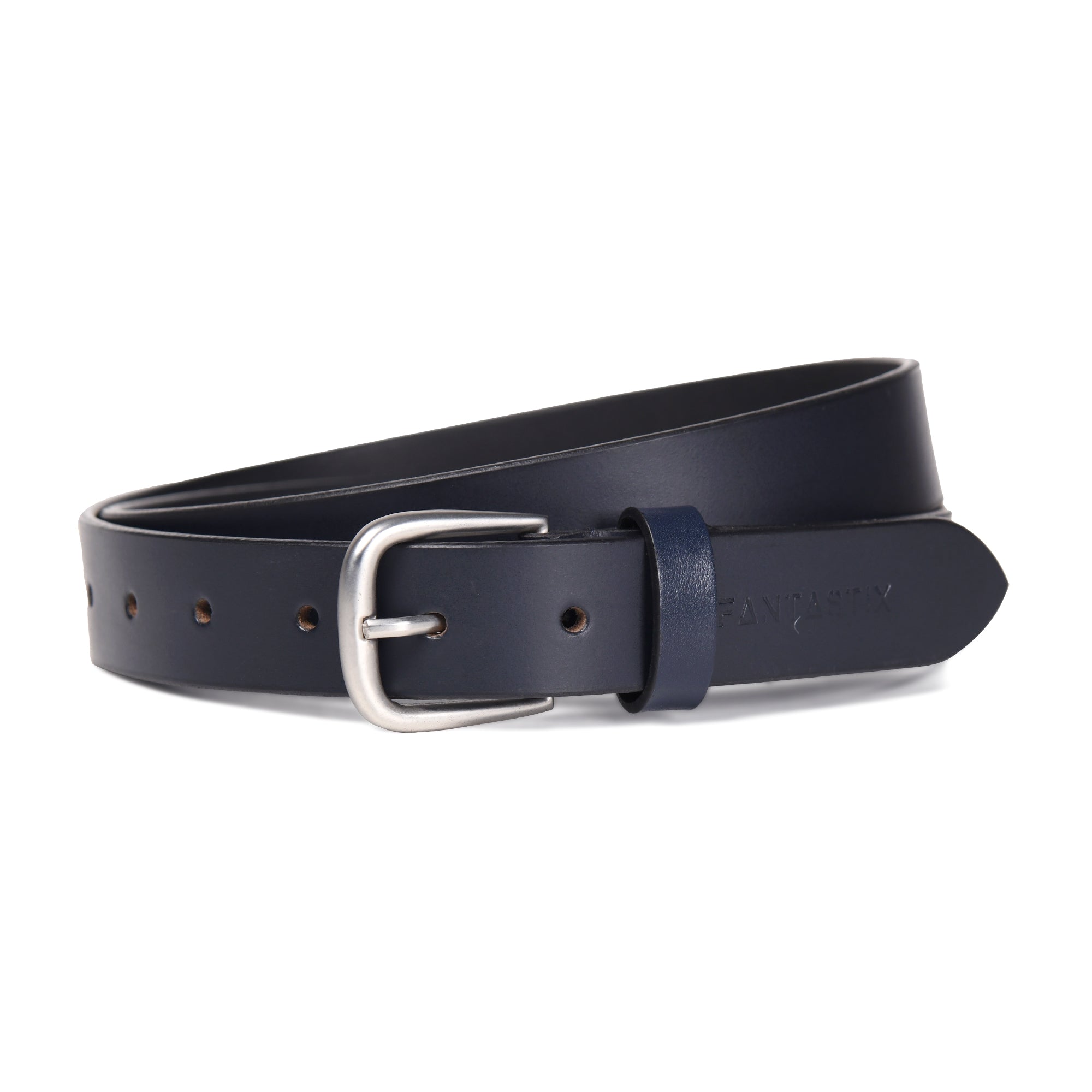 Women’s Blue Leather Belt – Classic & Versatile Dress Belt - 30mm - FANTASTIX